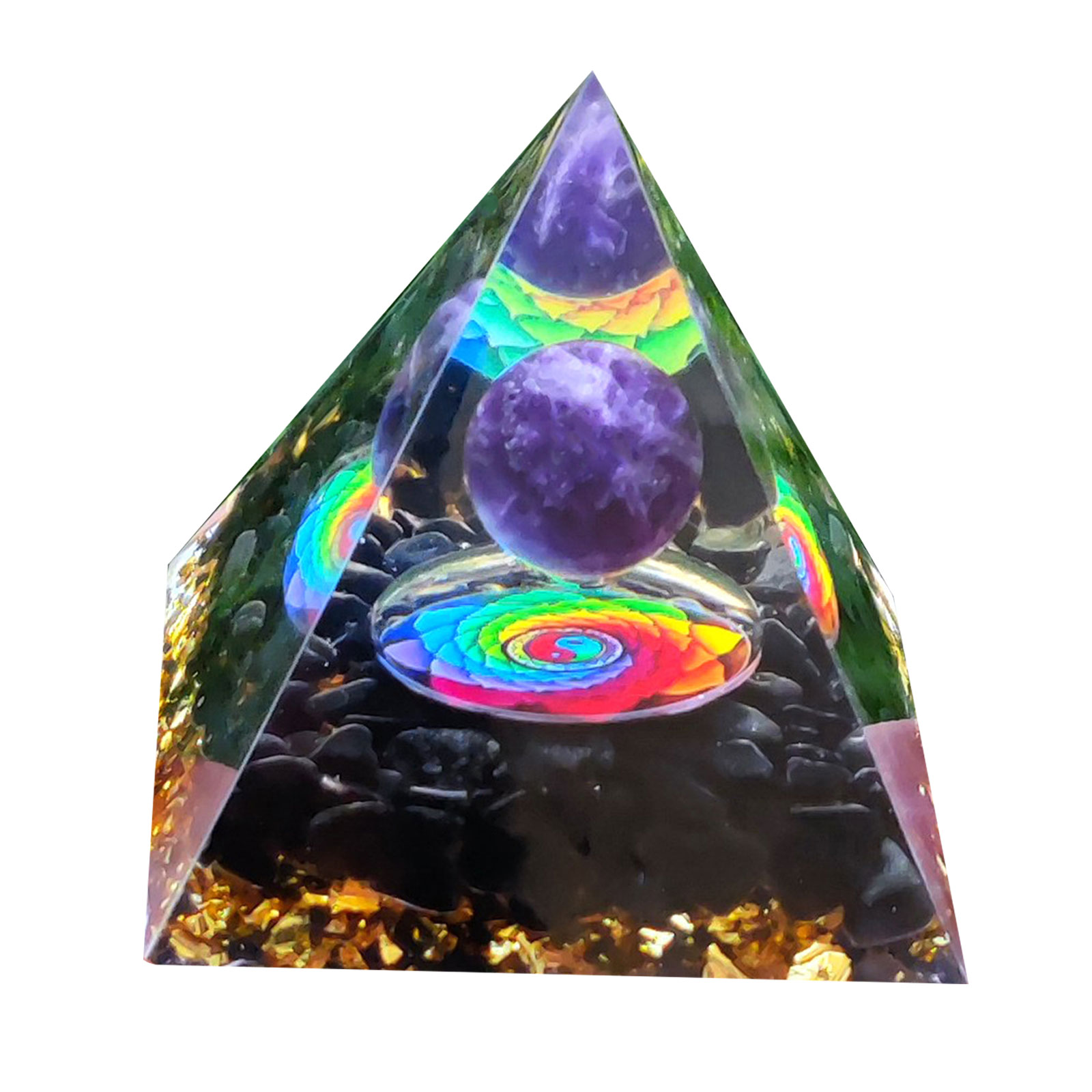 

6cm Natural Orgonite Pyramid Chakra, 501 Original