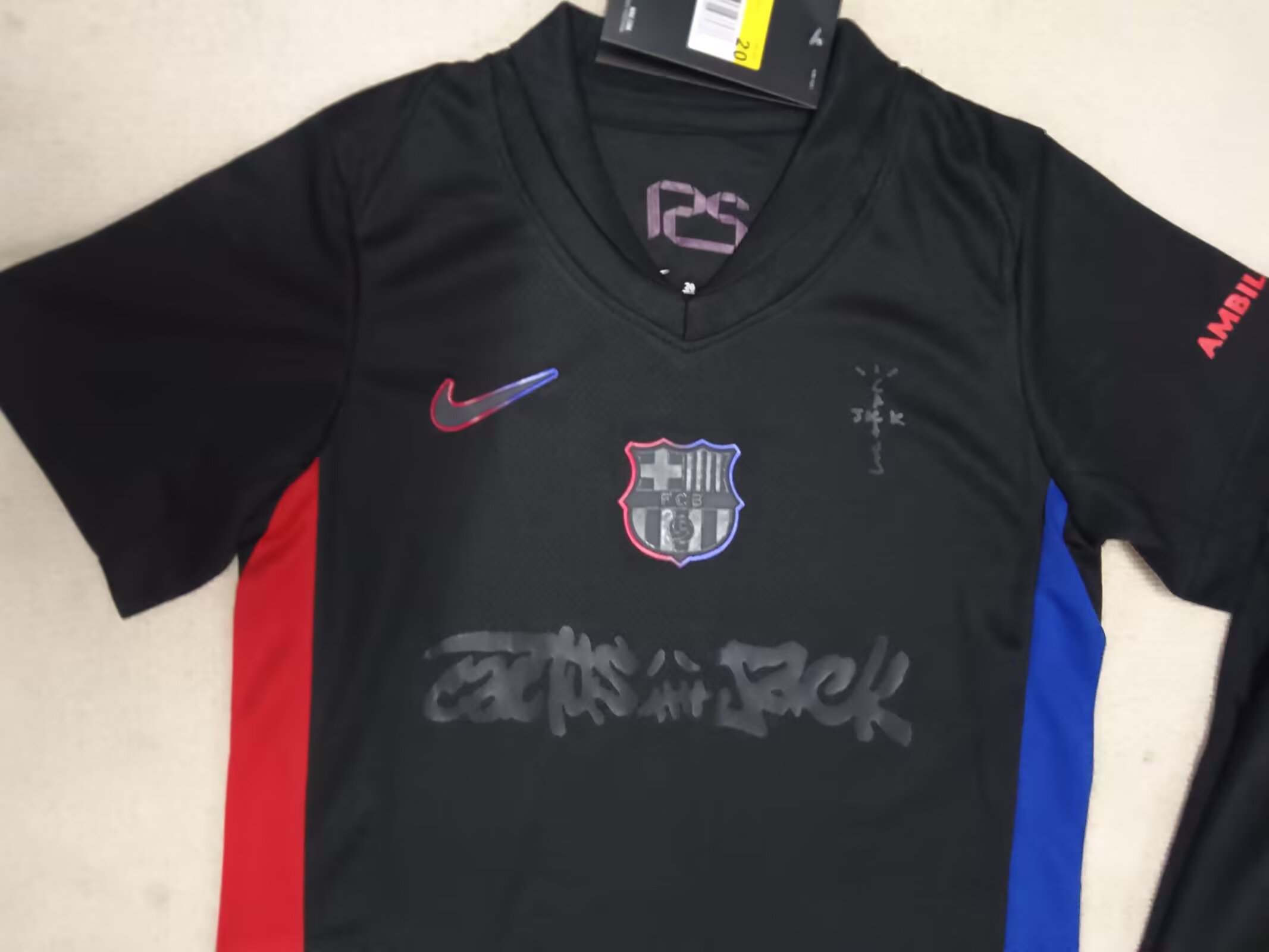 24/25 Barcelona Away Sponsor Kids Kit Football Jersey Thai Quality