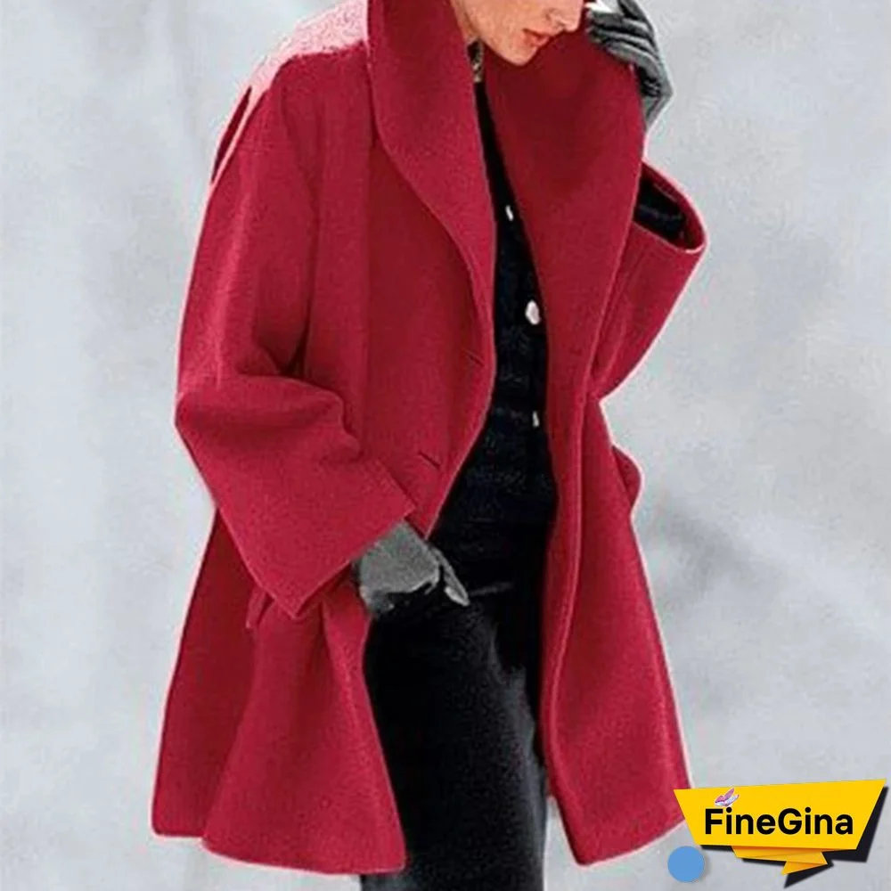 New Warm Women Fashion Multi-Color Shawl Collar Coat Jacket Casual Fleece Coat Down Jacket