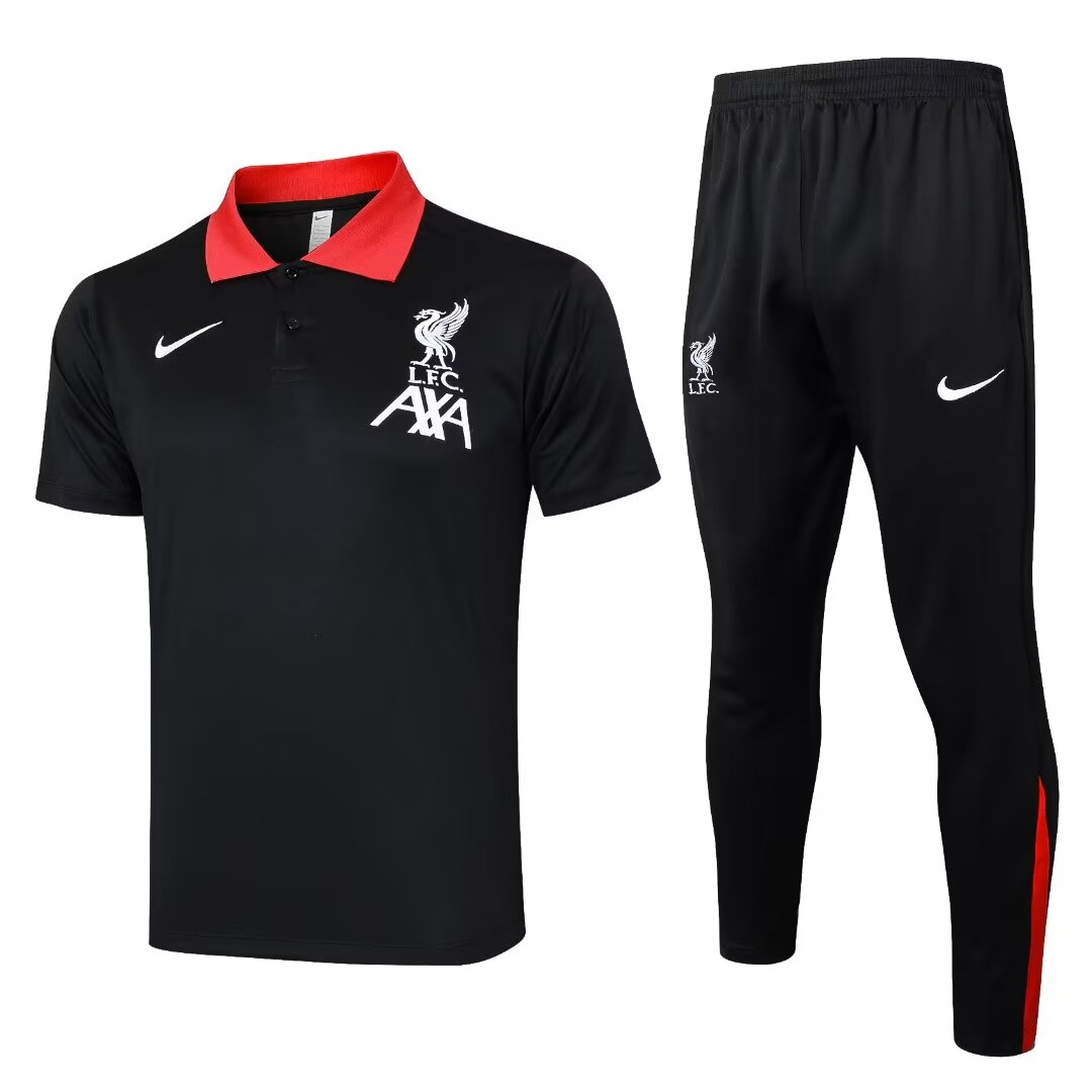 24/25 Liverpool Training Kit Polo Black Football shirt Thai Quality