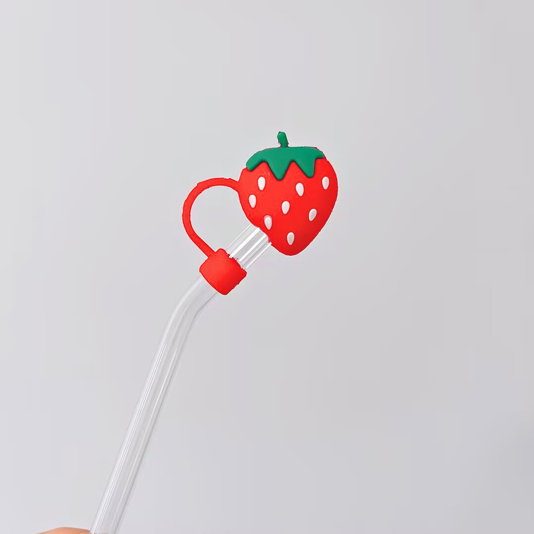 Maneifurui™ Red Strawberry Straw Topper