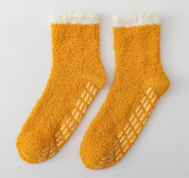 Women’s Slippers Garter Belt Grip Anti-slip Socks Dispensing Coral Velvet Socks Tube Floor Crew