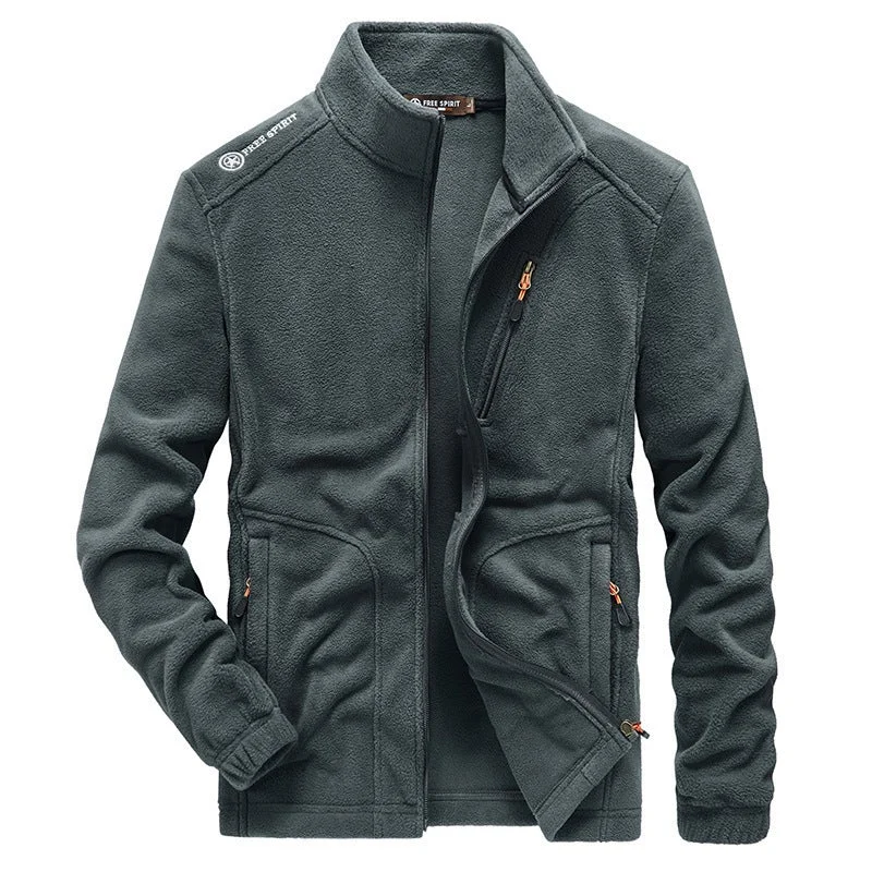 Men's Stand Collar Fleece Jacket