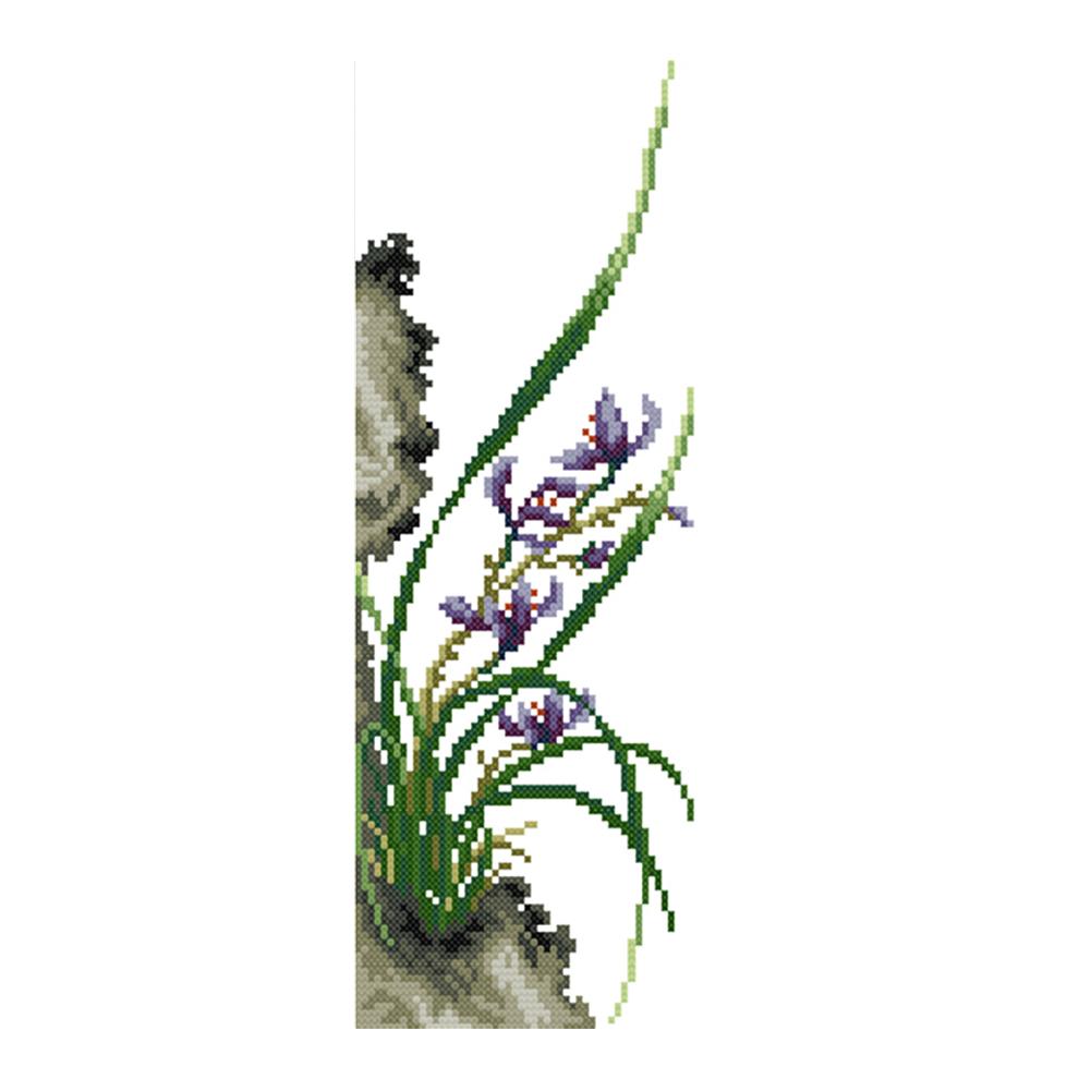 

Orchid - 11CT Stamped Cross Stitch - 55*30CM, 501 Original