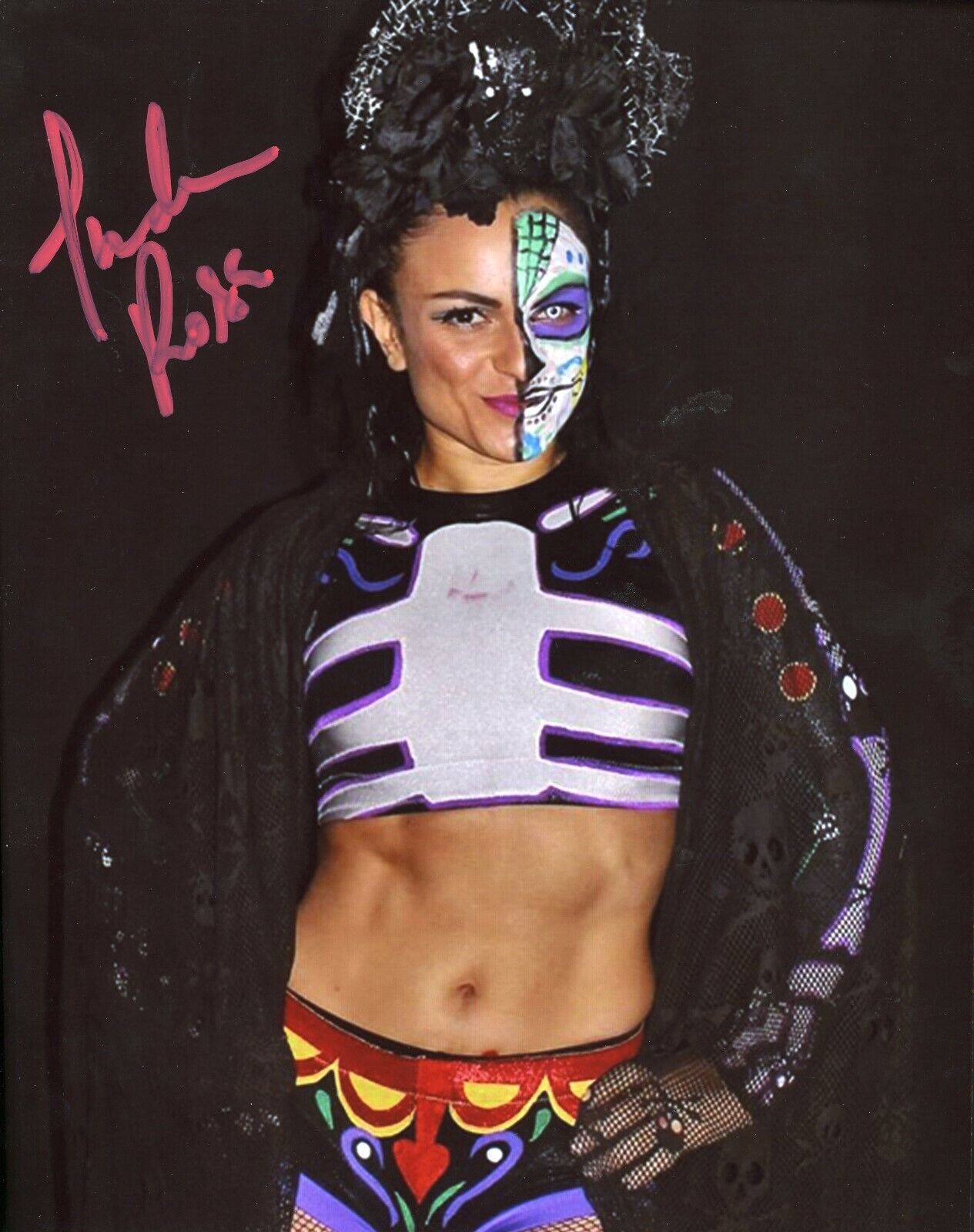 Thunder Rosa autographed 8x10 WWE NWA Lucha WOW #3 Sexy In Person