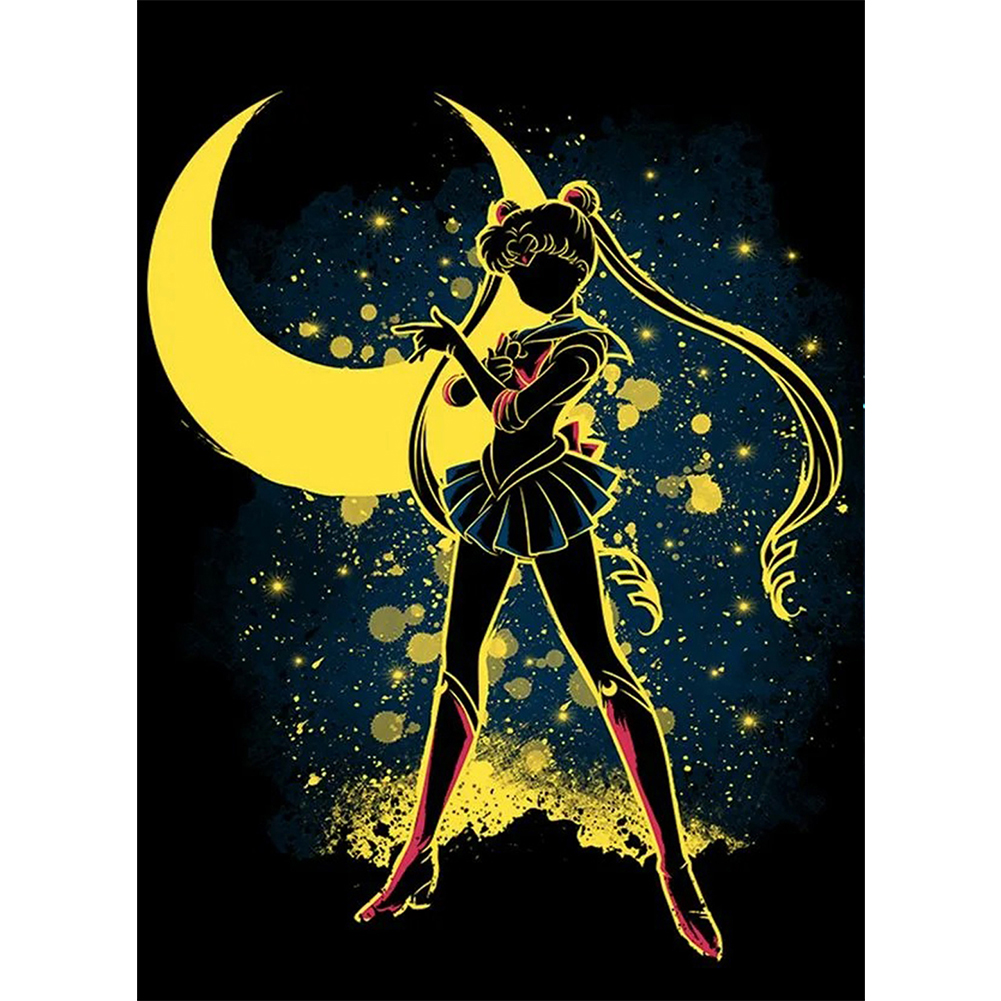 

Anime Sailor Moon Silhouette - 11CT Counted Cross Stitch - 40*50CM, 501 Original