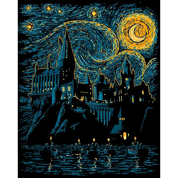 Vincent Van Gogh - Harry Potter (50*63CM) 11CT Stamped Cross Stitch gbfke