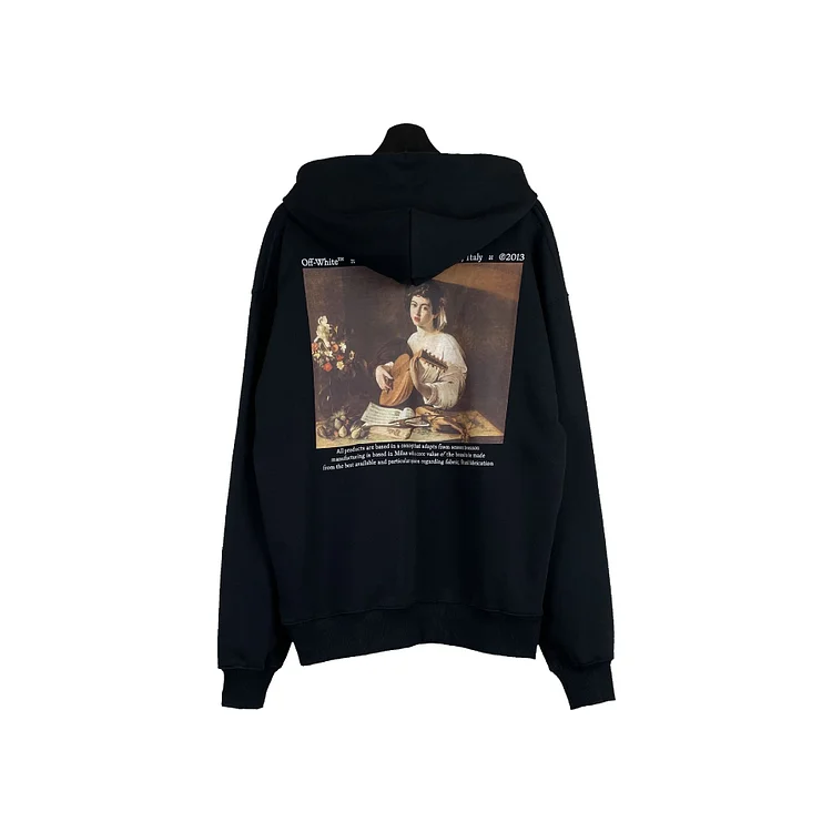 off White Hoodie Digital Direct Injection Men's and Women's Hooded Sweater