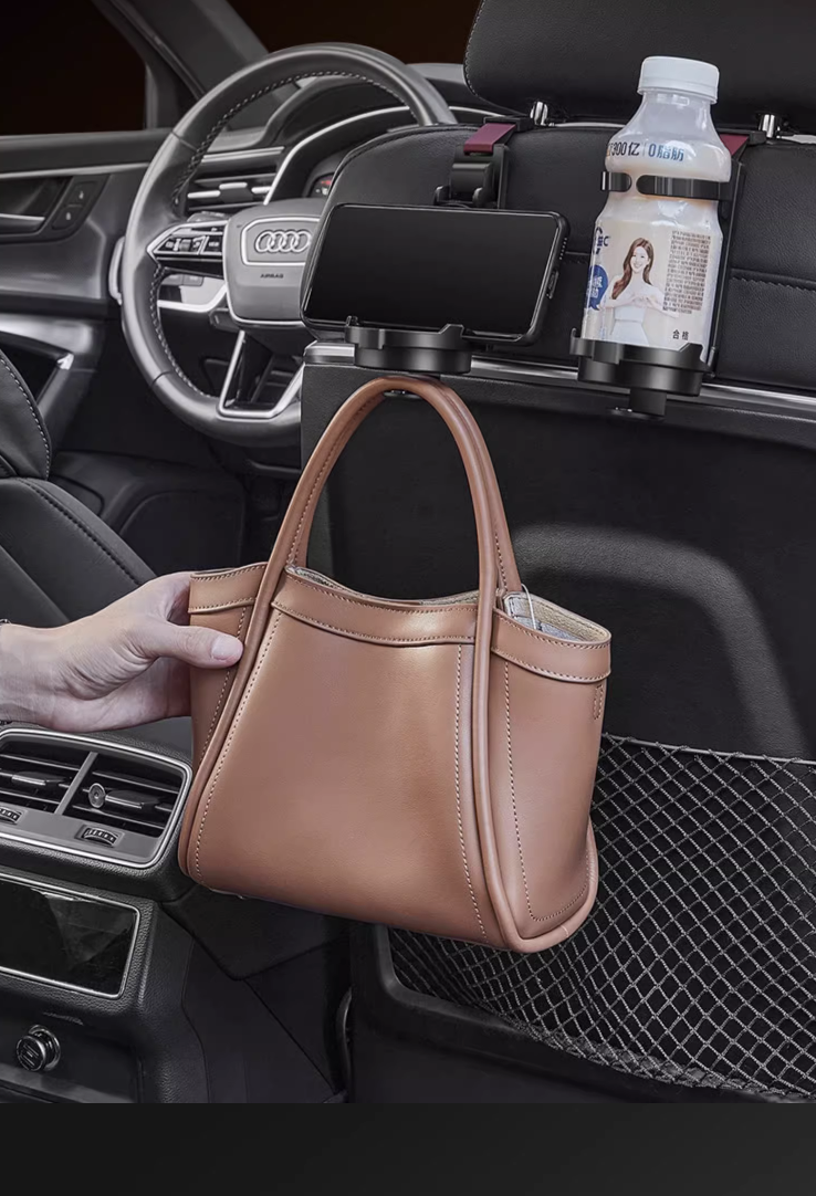 Multifunctional vehicle built-in rack water cup holder mobile phone holder