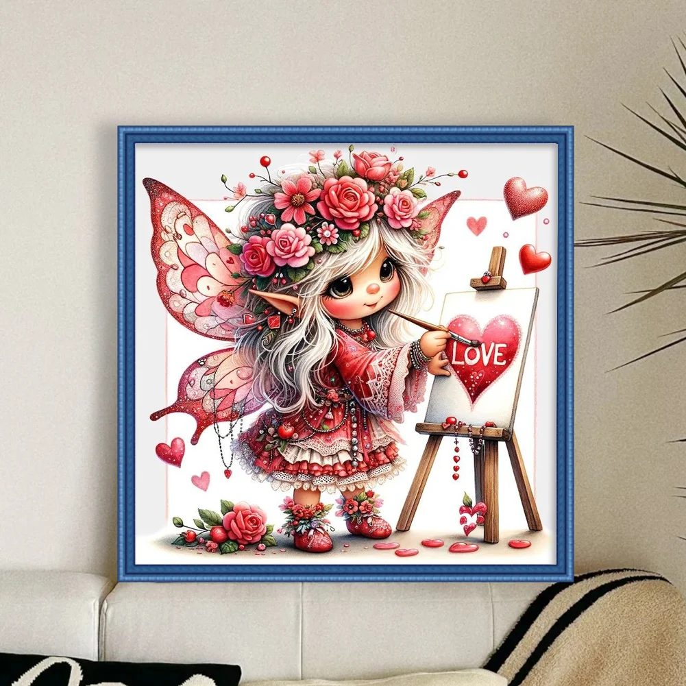 11CT Full Stamped Cross Stitch - Fairy(Canvas|45*45CM)