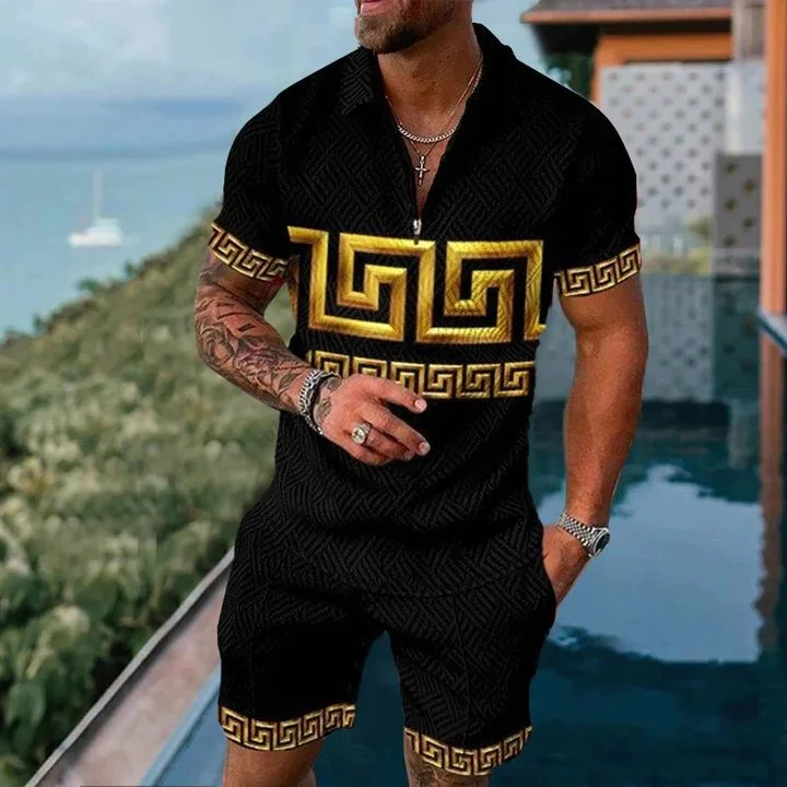 Noble luxury casual polo shirt suit