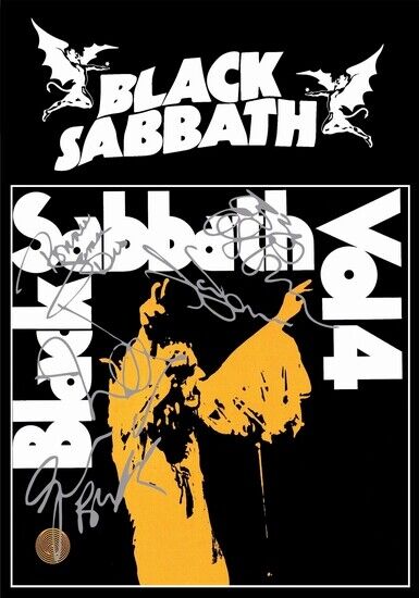 BLACK SABBATH - SIGNED LP COVER - VOL 4 - Photo Poster painting POSTER INSERT FOR FRAME