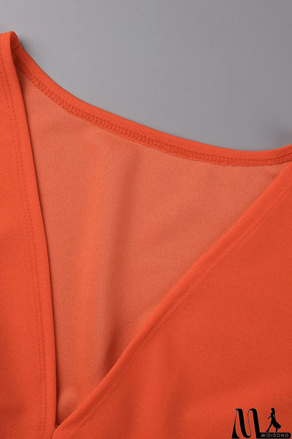 MidiSono - Yellow Casual Solid Patchwork Flounce V Neck Short Sleeve Two Pieces