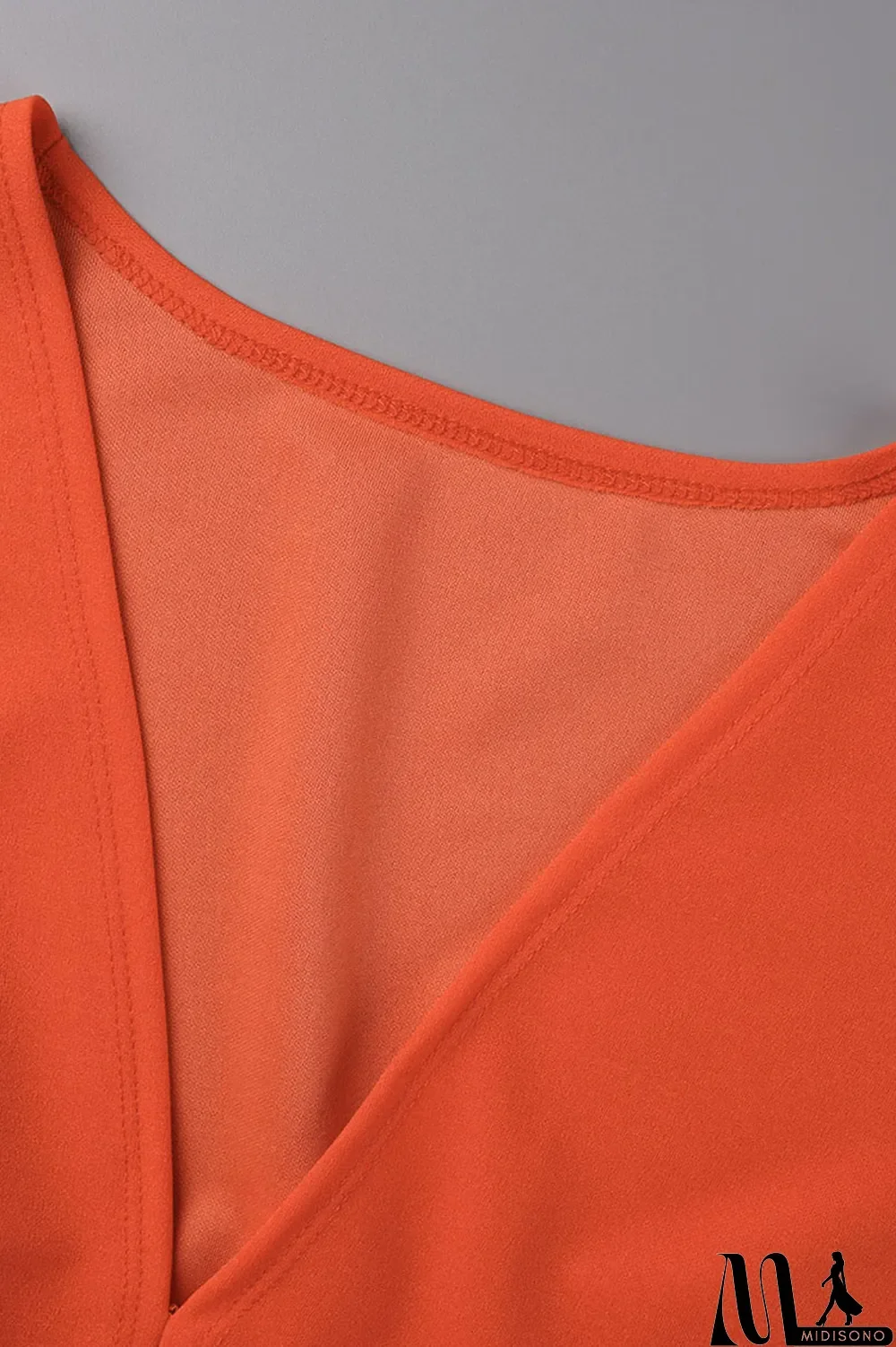 MidiSono - Yellow Casual Solid Patchwork Flounce V Neck Short Sleeve Two Pieces