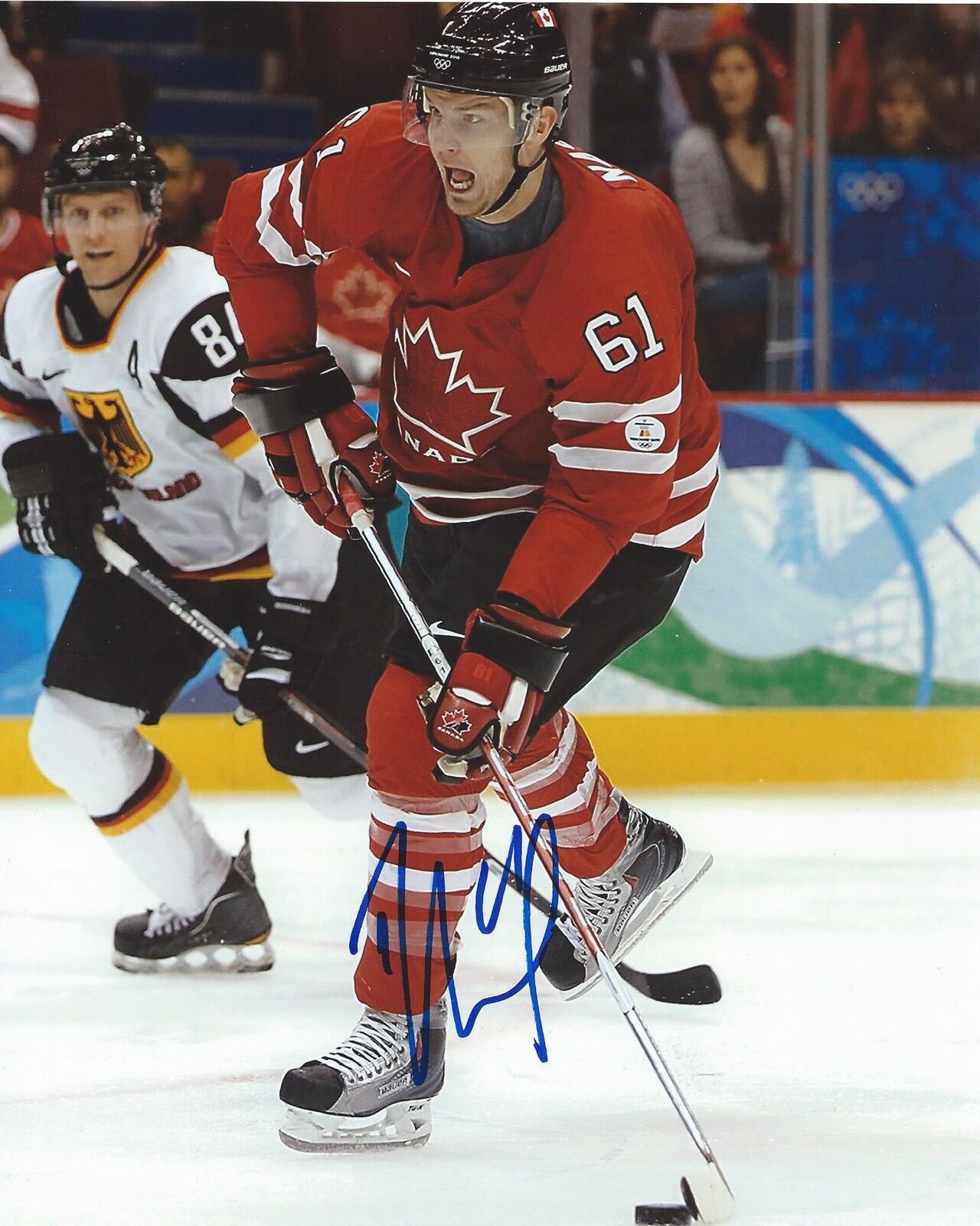 Rick Nash Signed 8×10 Photo Poster painting 2010 Vancouver Olympics Team Canada Autographed COA