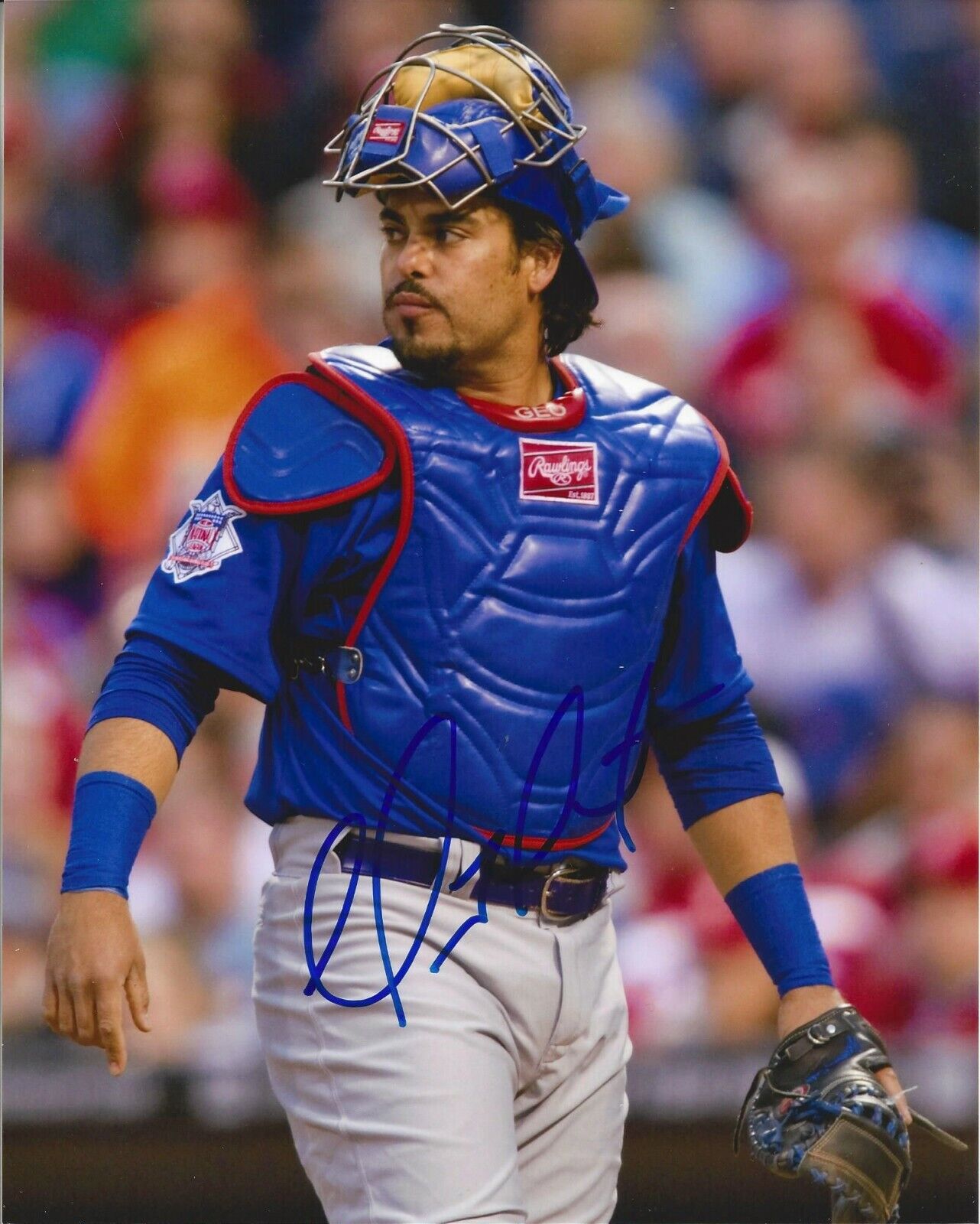 Geovany Soto autographed 8x10 Texas Rangers#S524