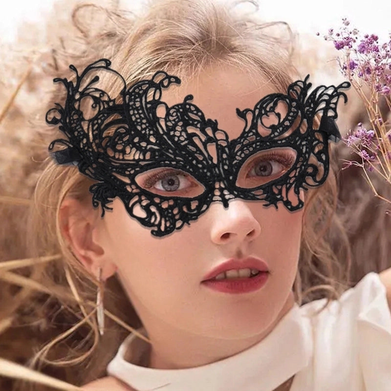 Sexy Cool Style Mask Lace Embroidery Halloween Women's
