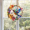 Crystal Diamond Painting Window Hanger Hummingbird Wreath 9.45x9.45in