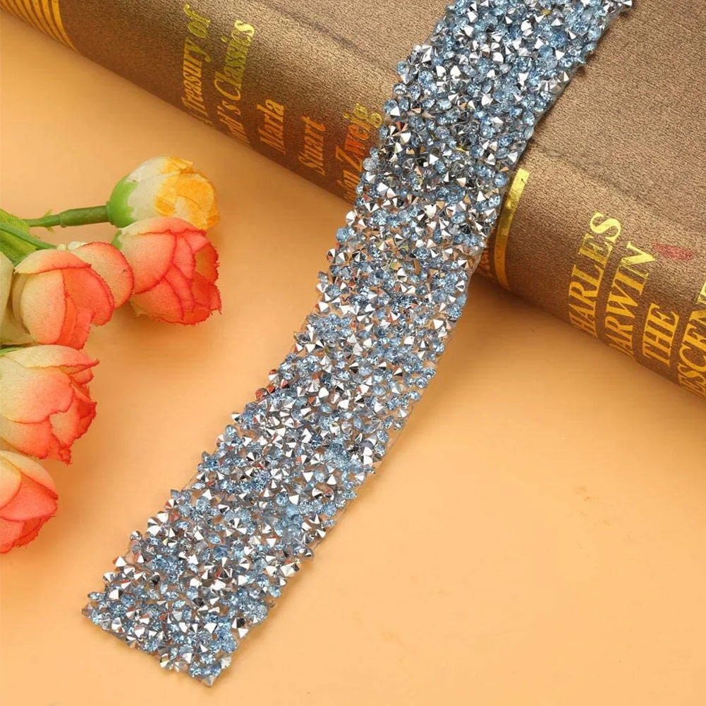 Self Adhesive Crystal Rhinestone Diamond Ribbon DIY Car Phone Sticker Tape