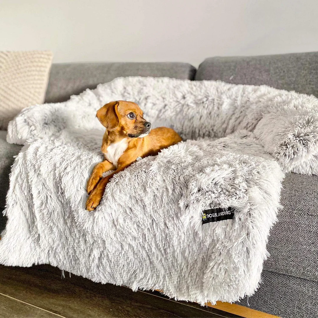 4 in 1 Comfy Pet Bed Calming Soft Faux Fur for Dogs Cats
