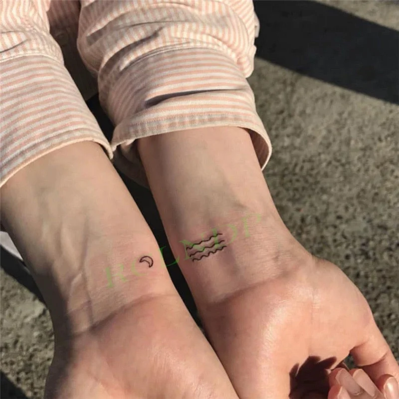 Waterproof Temporary Tattoo Sticker Cute yellow rabbit cartoonTatto Flash Tatoo Fake Tattoos for Kids Men Women