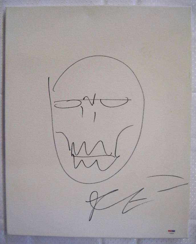 Robert Kirkman Signed Sketch 16x20 Autograph Canvas Walking Dead Auto PSA/DNA