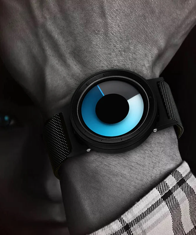 DIY Black Stainless Steel Waterproof Luminous Watch