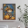 Chats D'Halloween Complète Rond Diamant Peinture 30X40CM