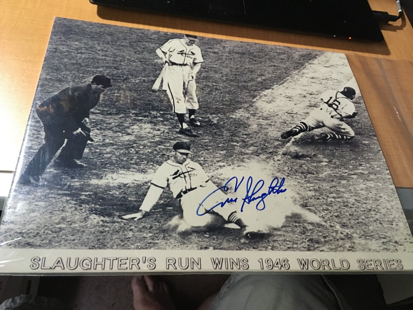 Enos Slaughter St. Louis Cardinals Autographed 11 x 14