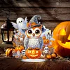 DIY Halloween Pumpkin Owl Acrylic Special Shape Diamond Painting Desktop Ornaments