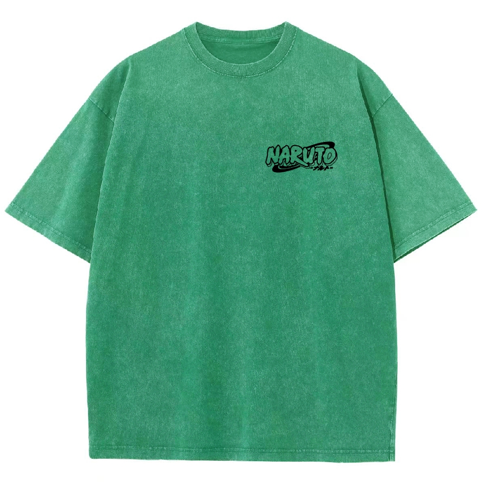 Unisex Retro Anime Washed T-Shirt