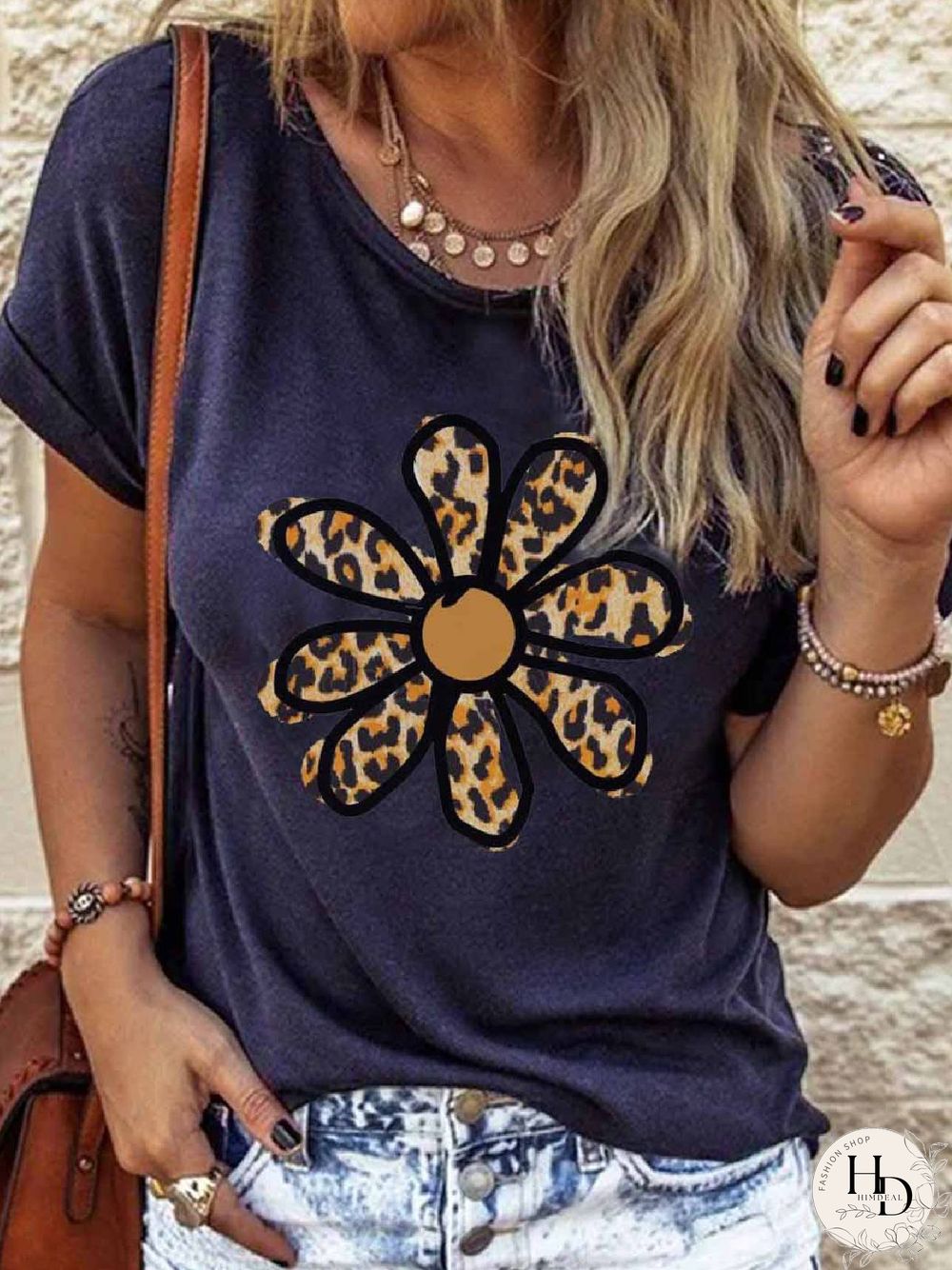 Short Sleeve Crew Neck Casual T-shirt