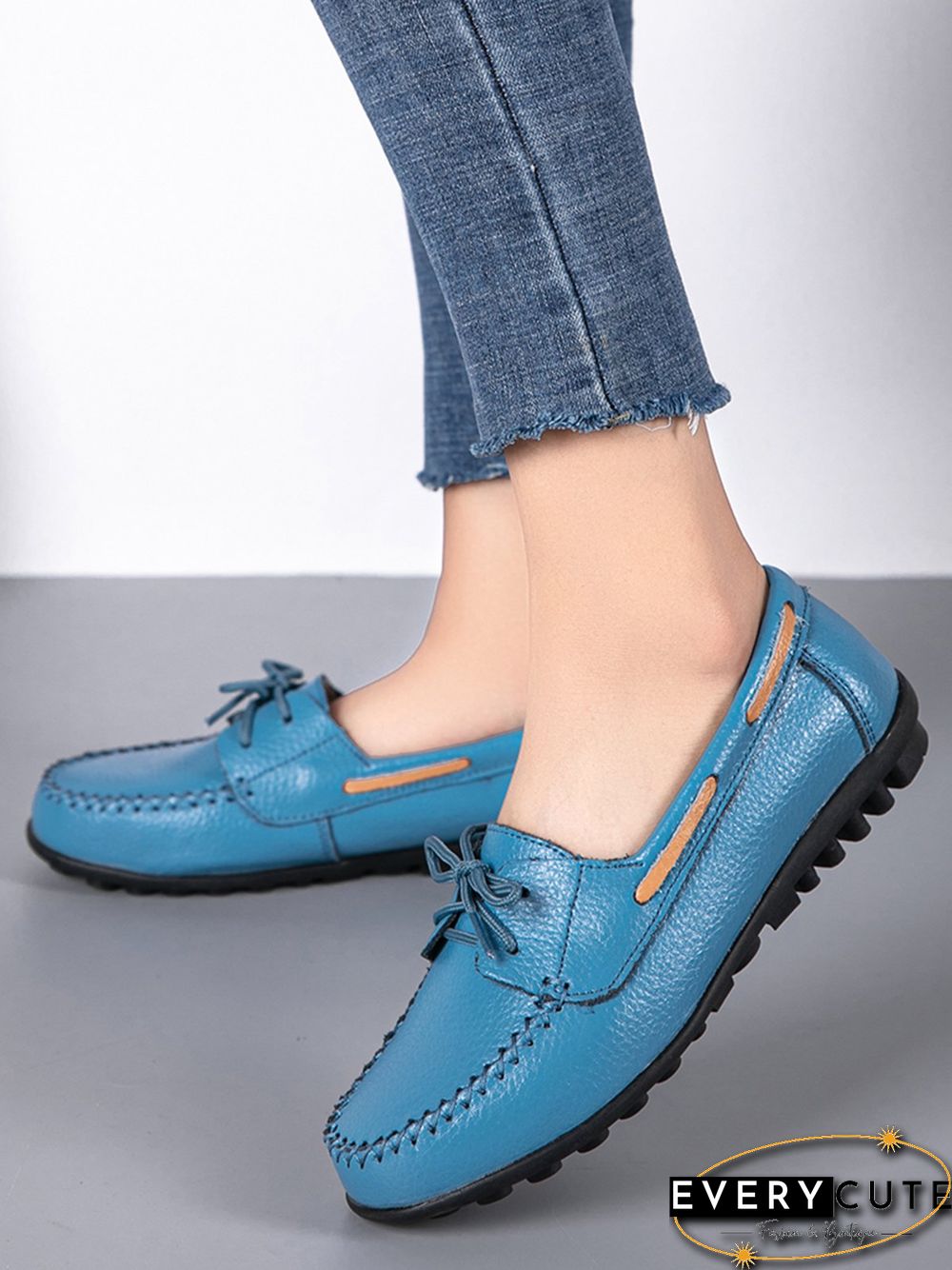 Retro Casual Simple Lace-up Flat Shoes