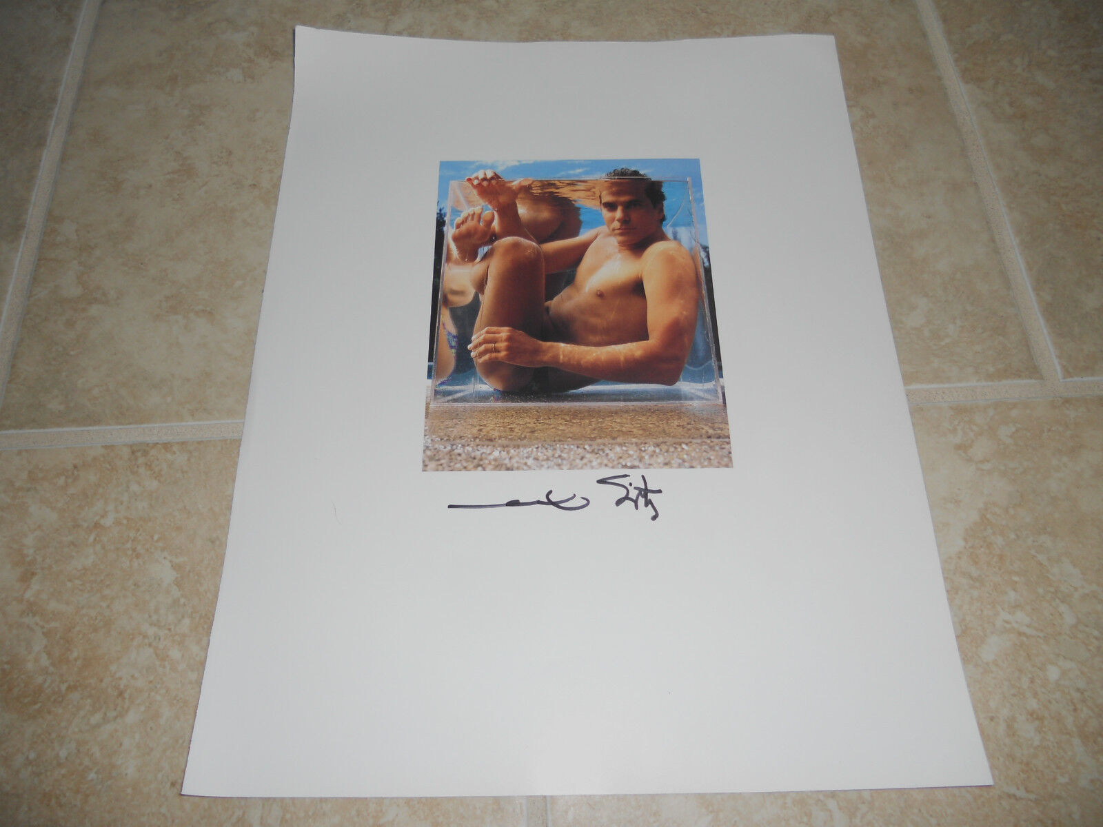 Mark Spitz Olympic Swimmer Signed 11x14 Book Photo Poster painting #1 PSA Guaranteed f4