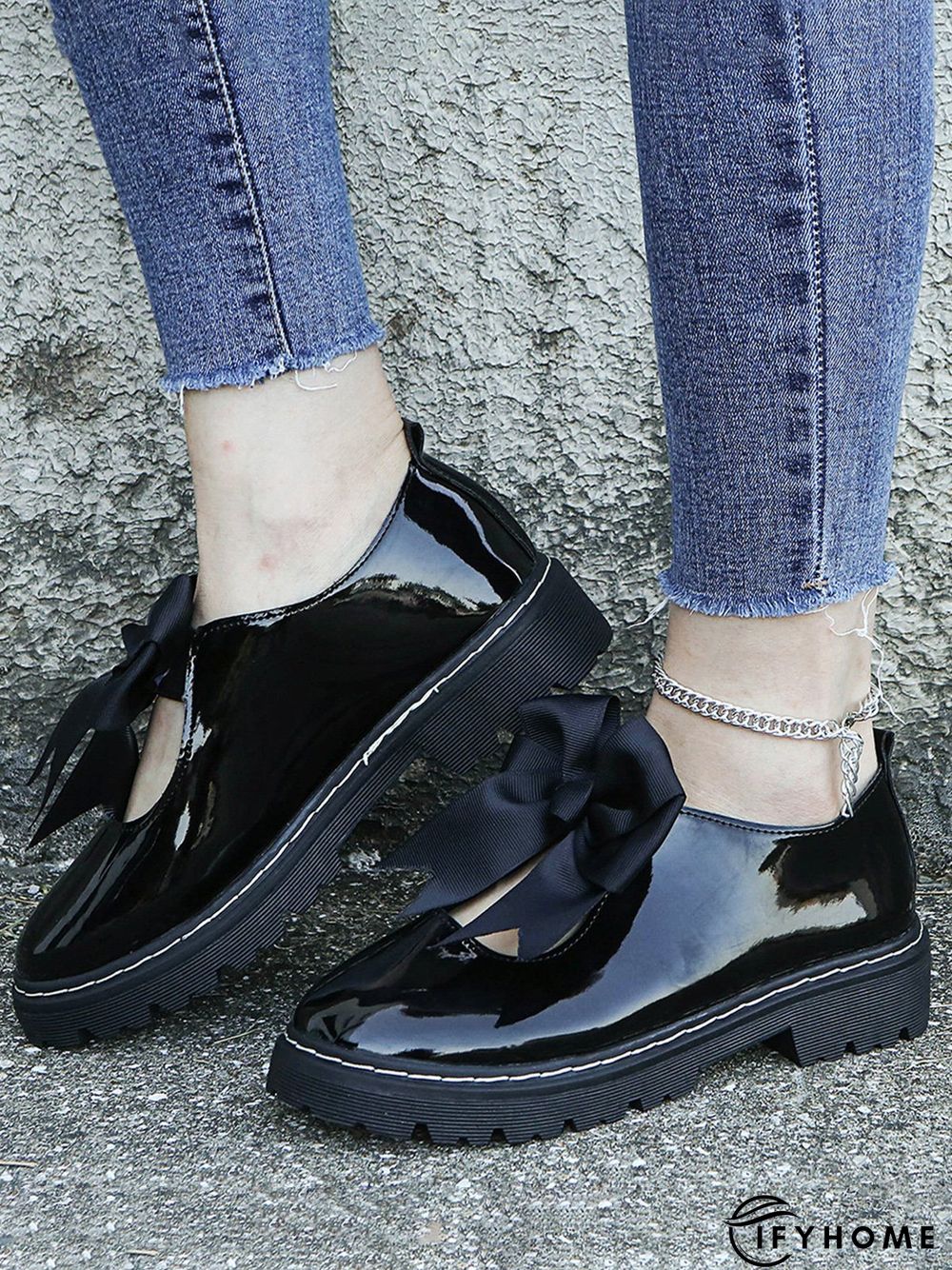 Women's Bow Decor Hollow out Slip On Mary Jane Shoes | IFYHOME