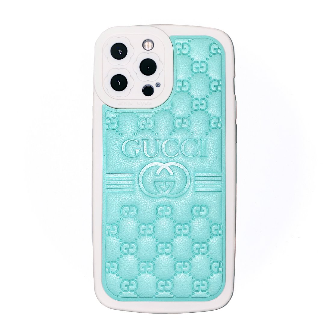 3D Embossed Soft Leather Apple Case--[GUCCLV]