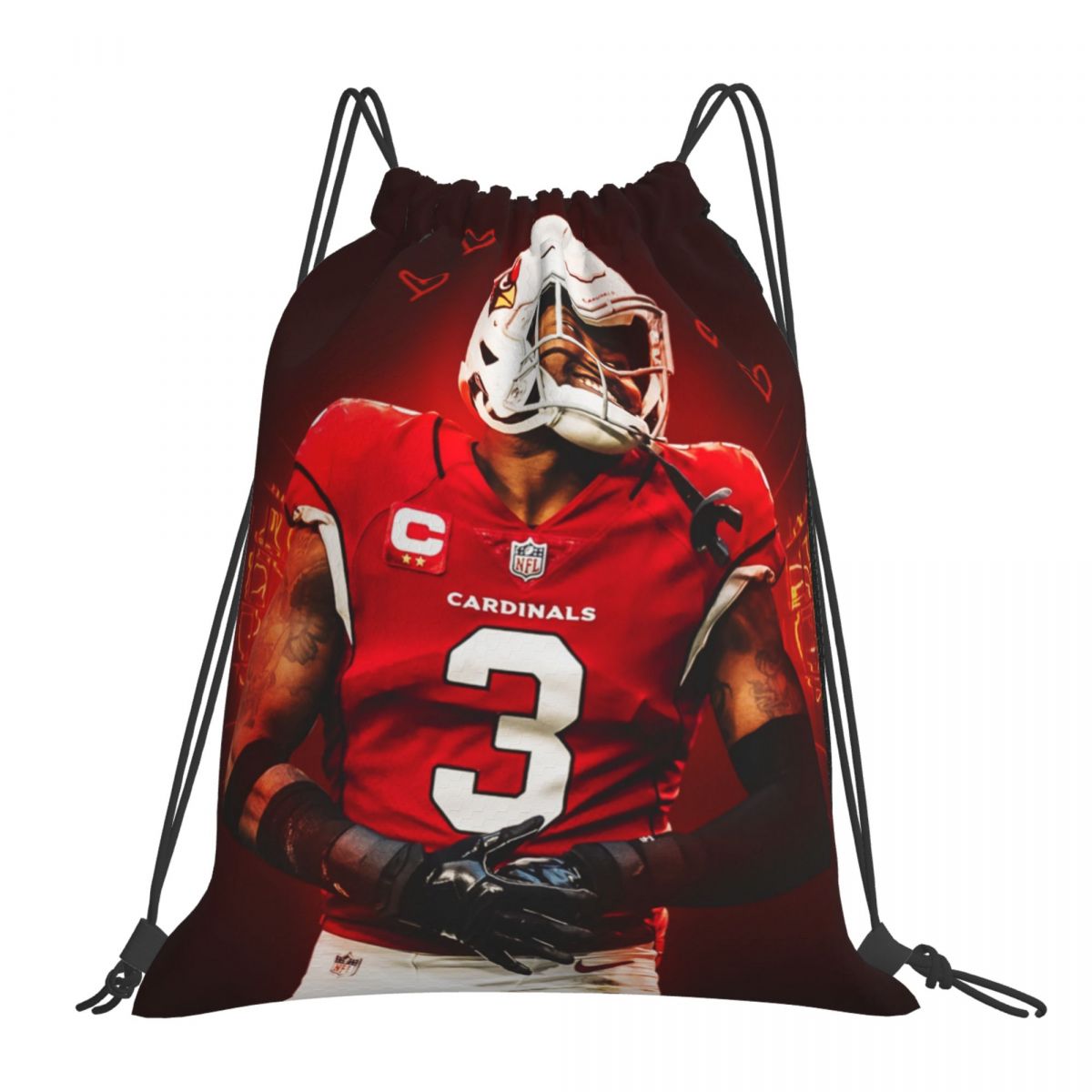 Arizona Cardinals Budda Baker Drawstring Bags for School Gym