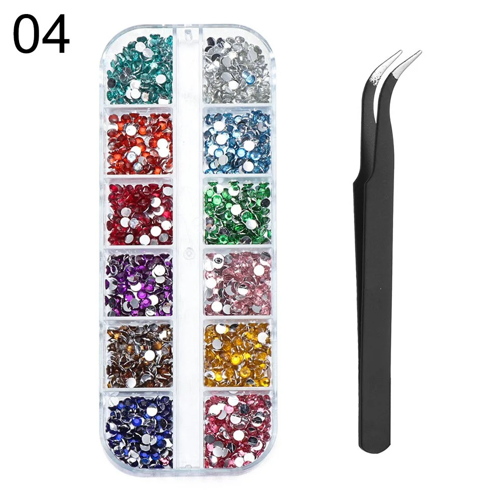 3mm Crystal Nail Stones Flatback Nail Art Rhinestones Jelly Gems Decoration 3D Colorful Beads Design For Manicure Accessories-Nail Inspo