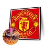 Fußball Manchester United - Runde Bohrmaschine Diamantmalerei - 35 * 35cm