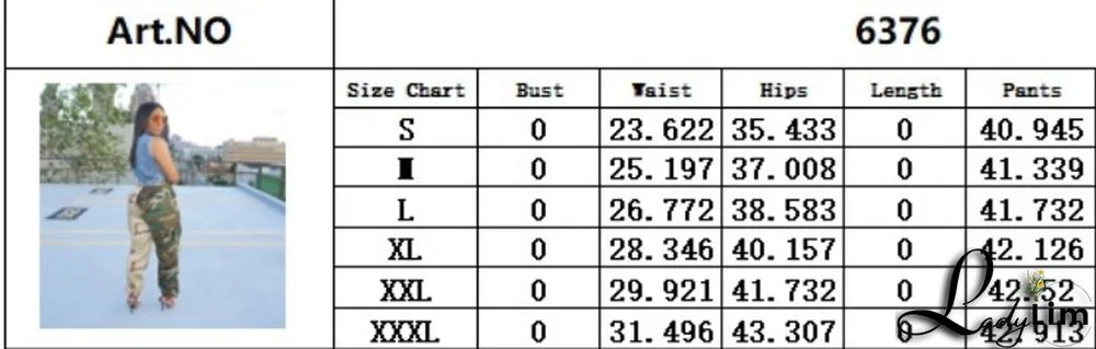 Autumn Green Camo Print Casual Cargo Pants