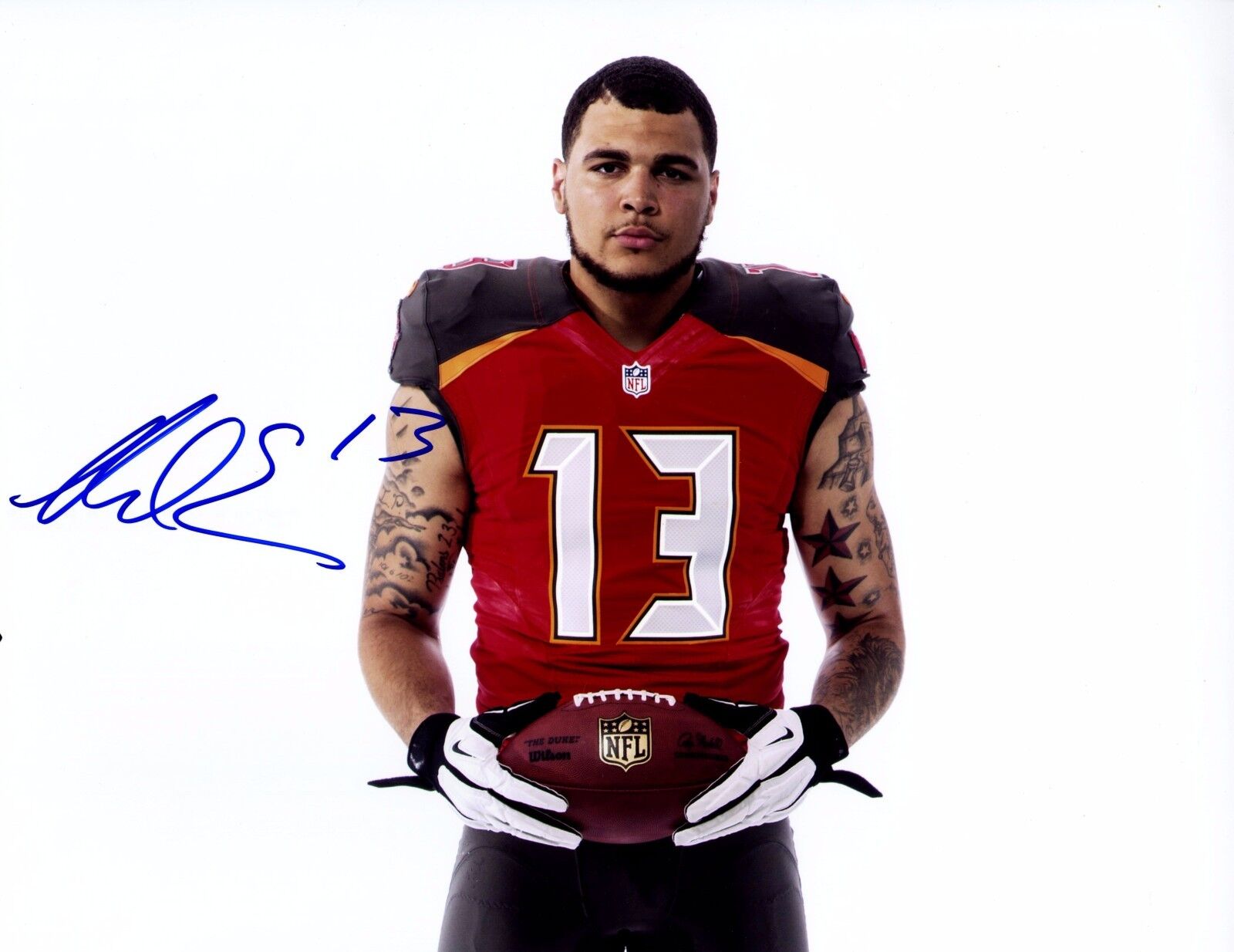 Mike Evans Signed 11x14 Photo Poster painting Beckett BGS BAS COA Auto Autograph Rookie RC 2014