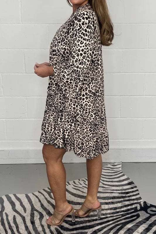 Leopard Printed Swing Dress