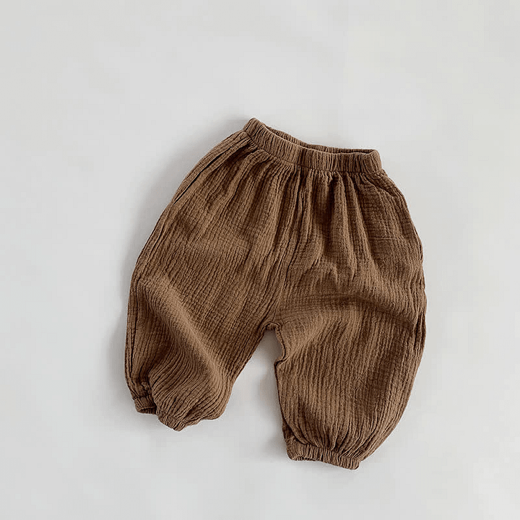 Toddler Boy Retro Solid Color Casual Pants