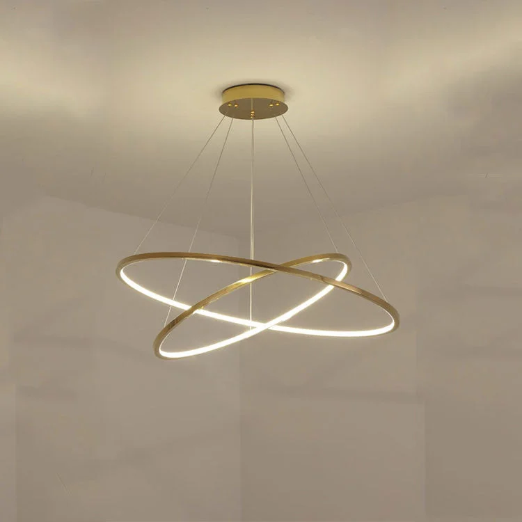 Modern Luxury Gold Multi-ring Chandelier Vjlight