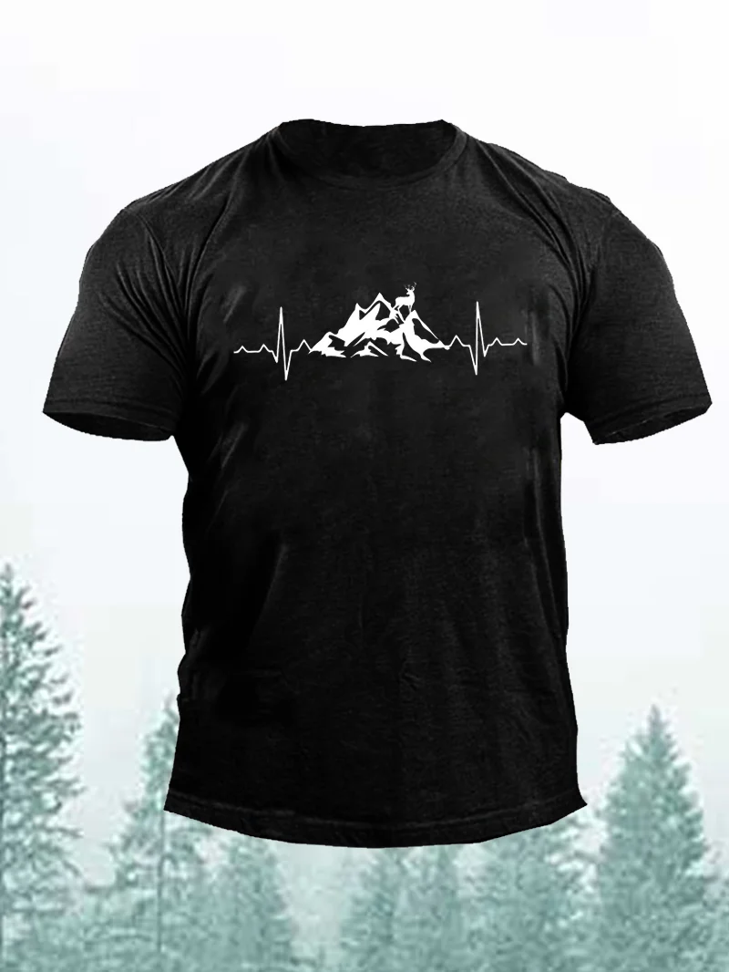 Outdoor Elk Mountains Premium Short Sleeve Shirt in  mildstyles