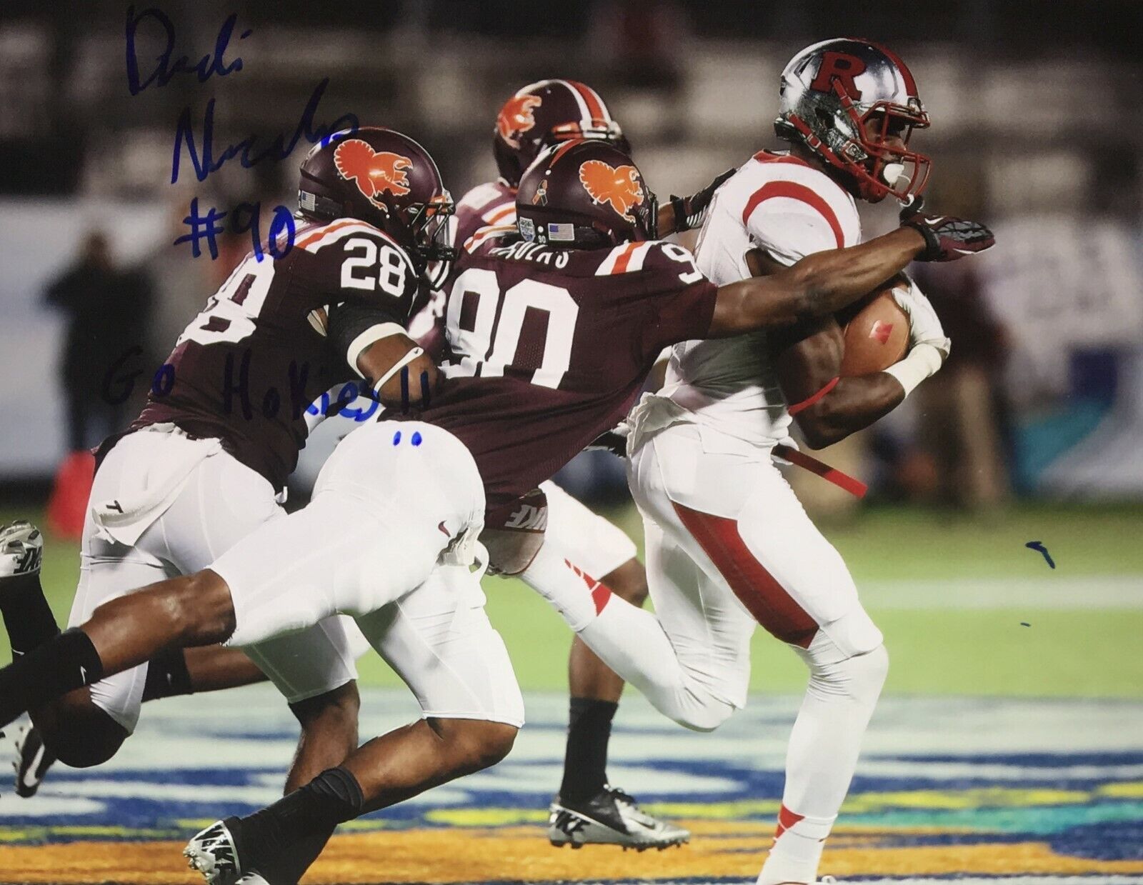 Dadi Nicolas Virginia Tech Signed 8x10 Signed 8x10 Autographed Photo Poster painting COA N4