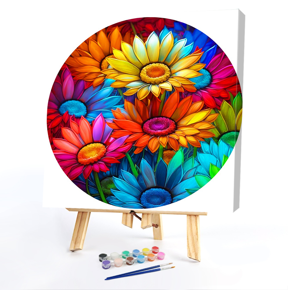 Daisy Paint By Numbers Acrylic Painting 40*40CM