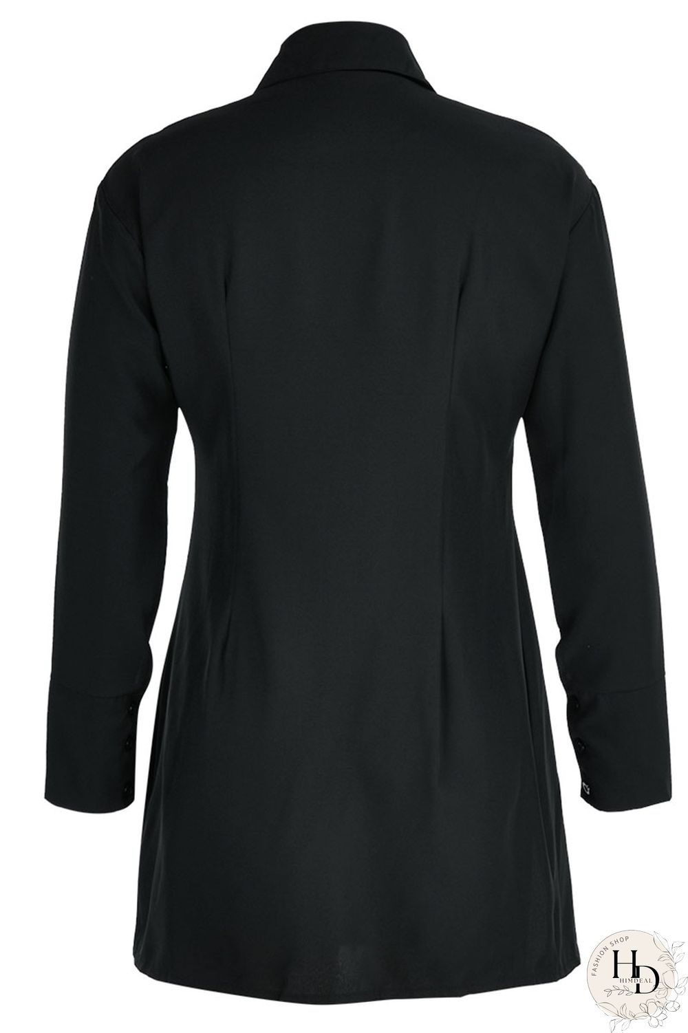 White Sexy Solid Patchwork Buckle Slit Turndown Collar Tops