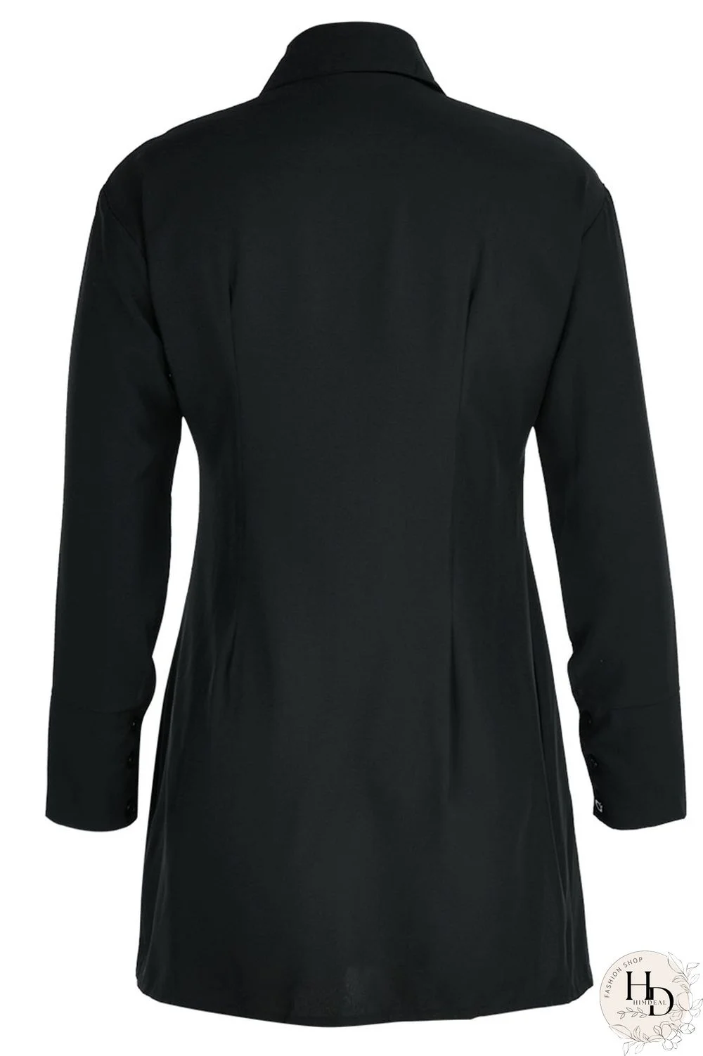 White Sexy Solid Patchwork Buckle Slit Turndown Collar Tops