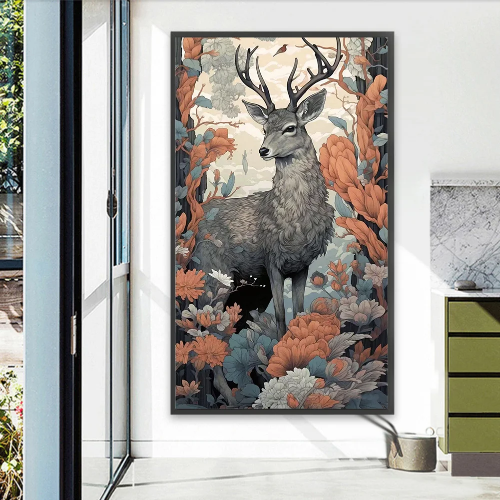 Partial AB Diamond Painting - Full Round Drill - Deer(Canvas|45*75cm)